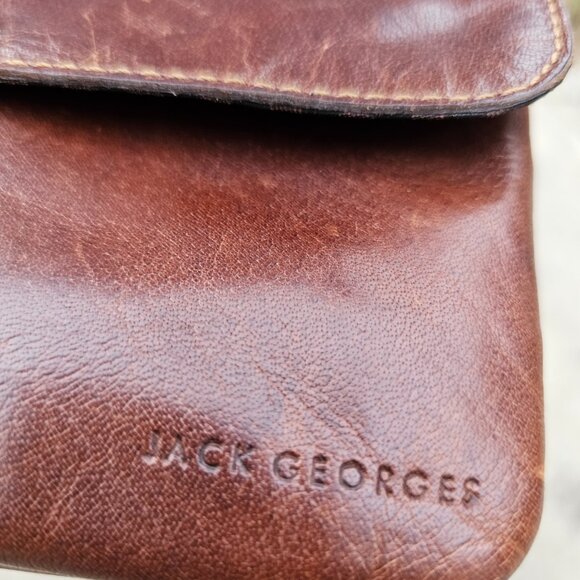 Jack Georges Voyager Small Crossbody Leather Bag Wallet, Pre-owned - Picture 5 of 11
